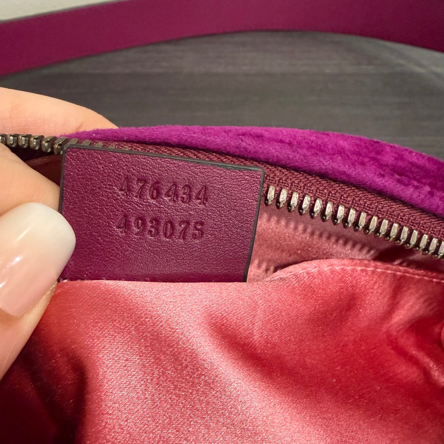 8893 GUCCI Purple GG Marmont Belt Bag Matelasse Velvet MSRP $980