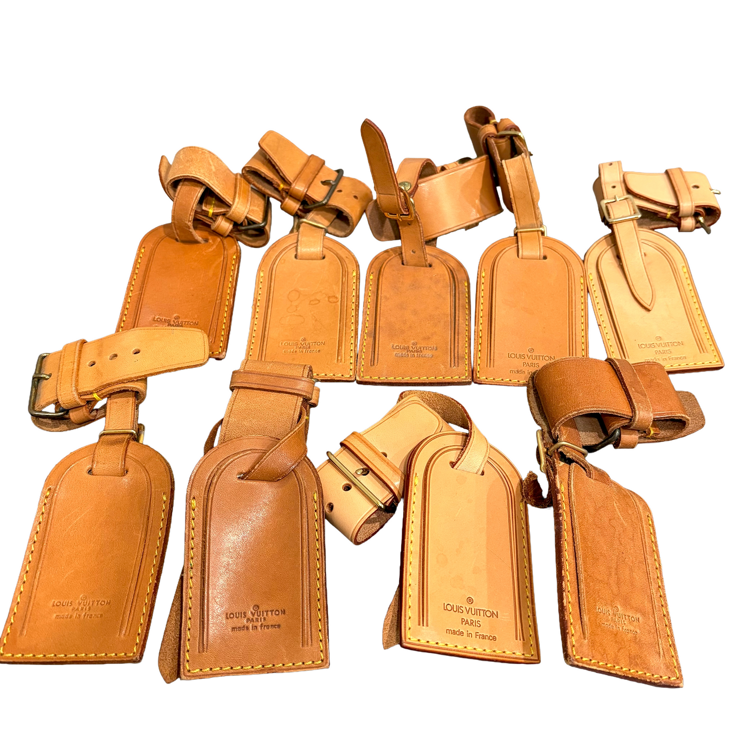 8846 LOUIS VUITTON Set of 9 Luggage Tag Set MSRP $1,350