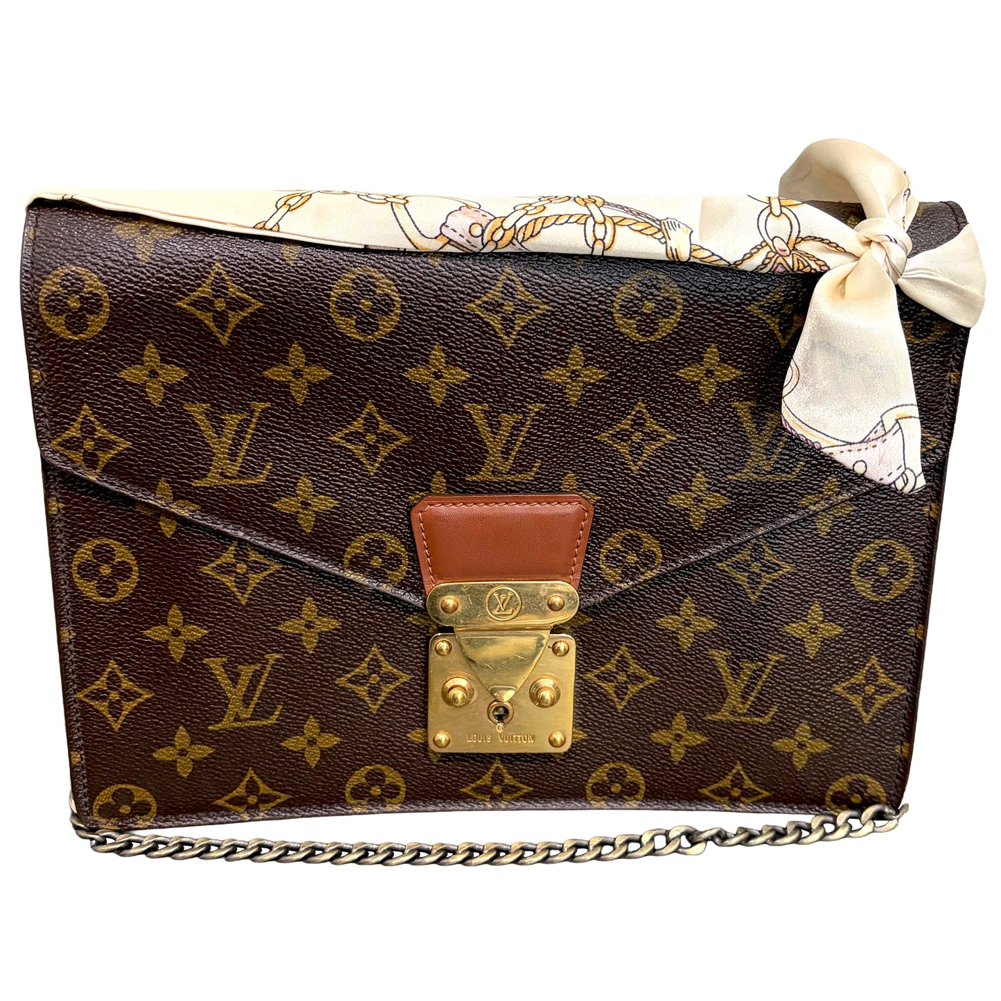 #1101-15 LOUIS VUITTON Monogram Monceau 27 with Removable Chain