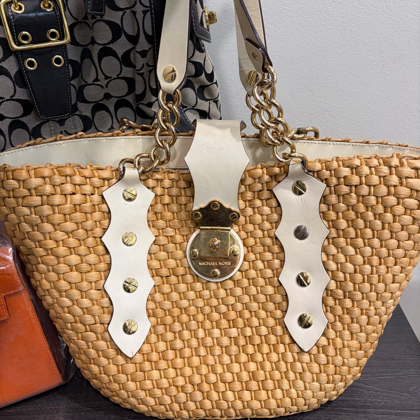 8828 Set of 3 Damaged Handbags: FENDI, COACH & MICHAEL KORS