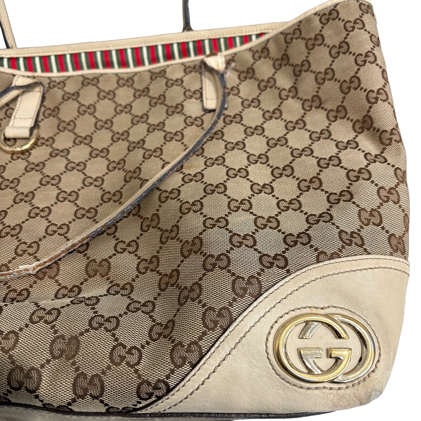 8879 GUCCI Brown Canvas Tote