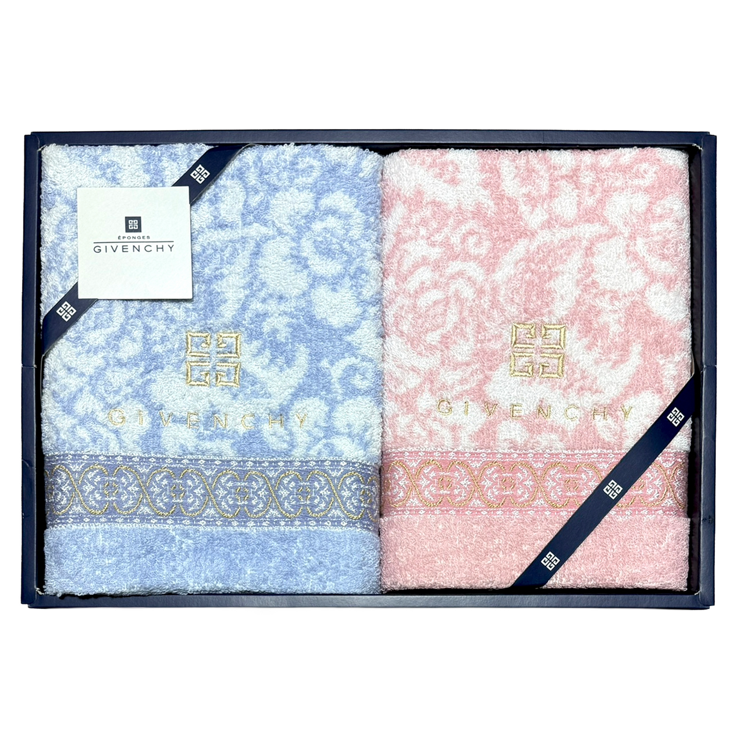 #1468 GIVENCHY Set of 2 100% Cotton Bath Hand Towels