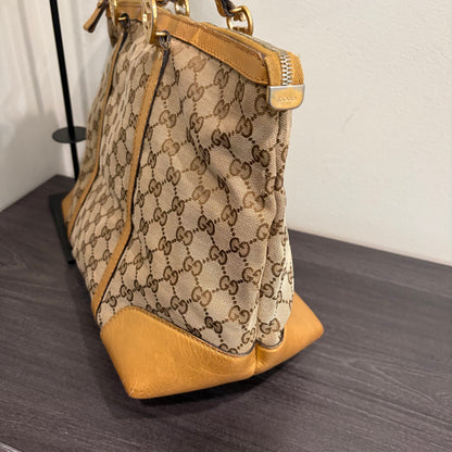 1215-04 GUCCI GG Canvas Lovely Heart Large Tote