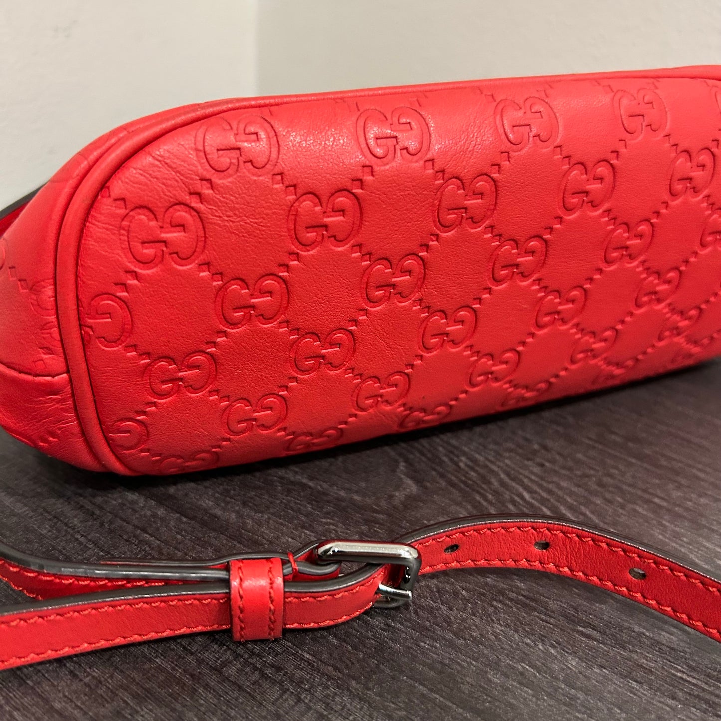 CLEARANCE #835 GUCCI Guccissima Dome Bag (Red)