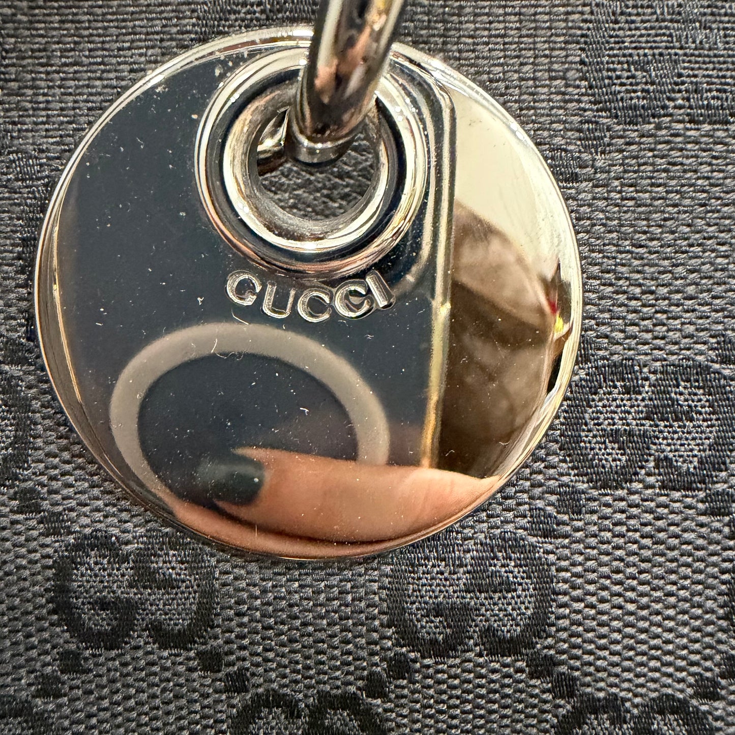 #8256 GUCCI Black GG Canvas Eclipse Tote