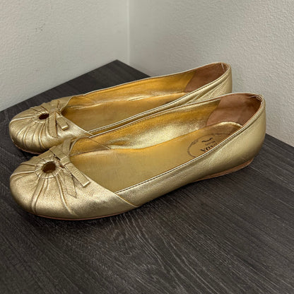 CLEARANCE Prada Metallic Flats size 35