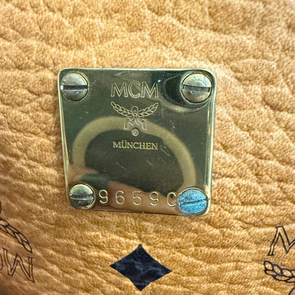 8808 MCM Cognac Visetos Boston 28 Bag