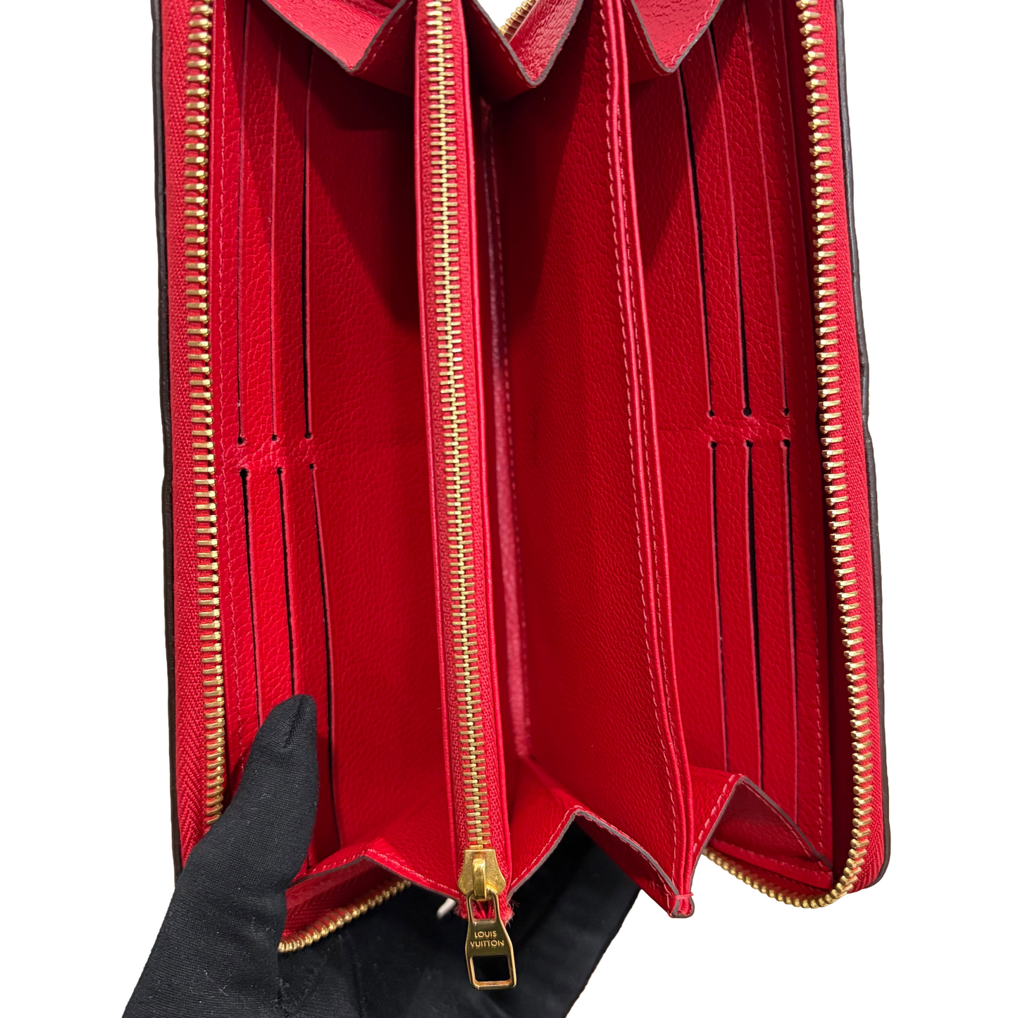 #8219 LOUIS VUITTON Red Empreinte Zip Wallet MSRP $1,170