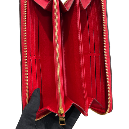 #8219 LOUIS VUITTON Red Empreinte Zip Wallet MSRP $1,170