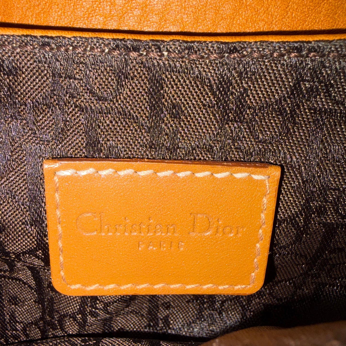 #1120 CHRISTIAN DIOR Mini Leather Saddle Pouch Belt Bag