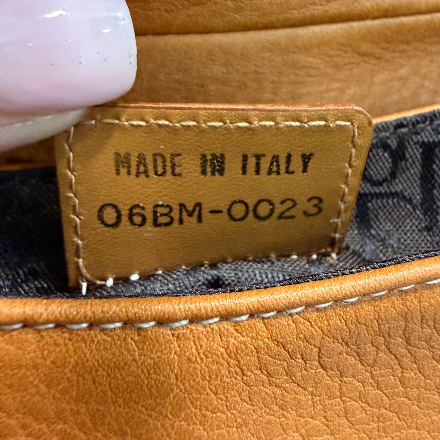 #1120 CHRISTIAN DIOR Mini Leather Saddle Pouch Belt Bag