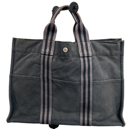 1016 HERMÈS Toile Fourre-Tout MM Tote Grey