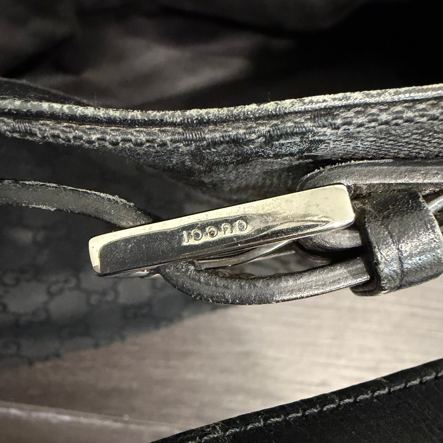 8860 GUCCI Black Canvas Handbag