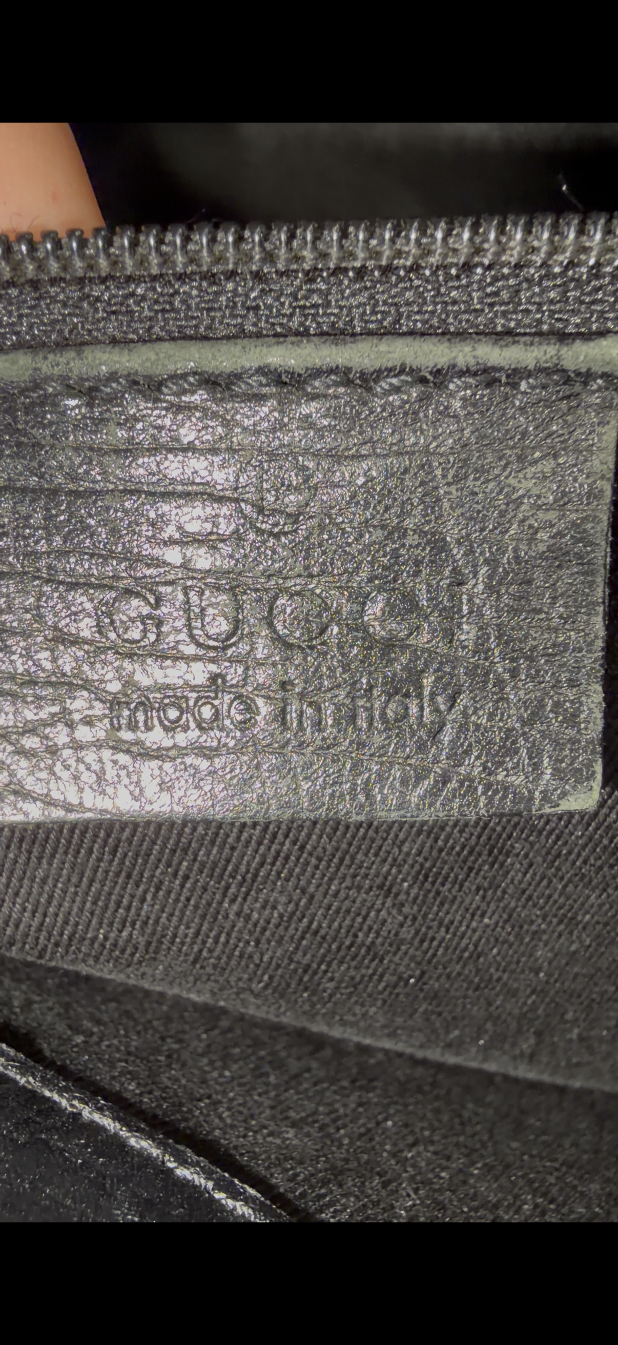 8860 GUCCI Black Canvas Handbag