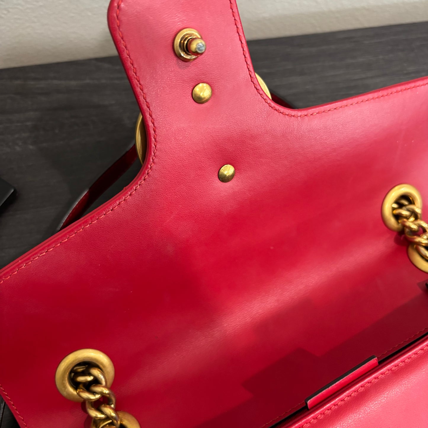 8866 GUCCI Red Small Marmont MSRP $2600