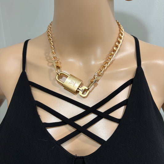 Louis Vuitton Lock & Key Chain Necklace