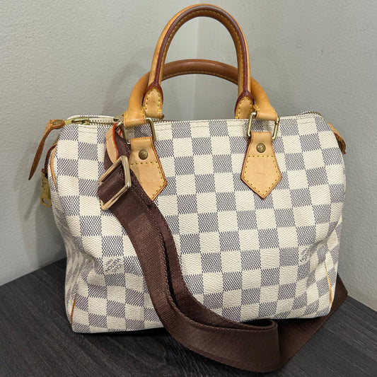 CLEARANCE LOUIS VUITTON Damier Azur Speedy 25 #259