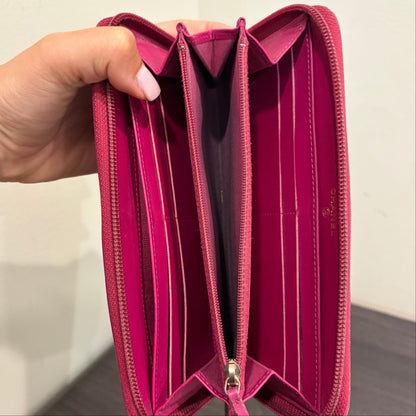 #1714 CHANEL Pink Zip Wallet