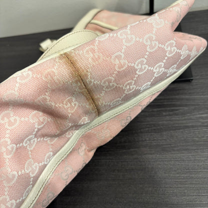 1128 GUCCI Pink Canvas Tote