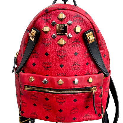 #9105 MCM Red Hermosa Backpack MSRP $1280