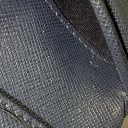 1215-11 PRADA Saffiano Leather Midnight Blue Bifold Wallet