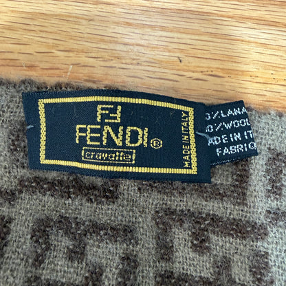 FENDI Zucca Brown Wool Scarf(Oct 31)