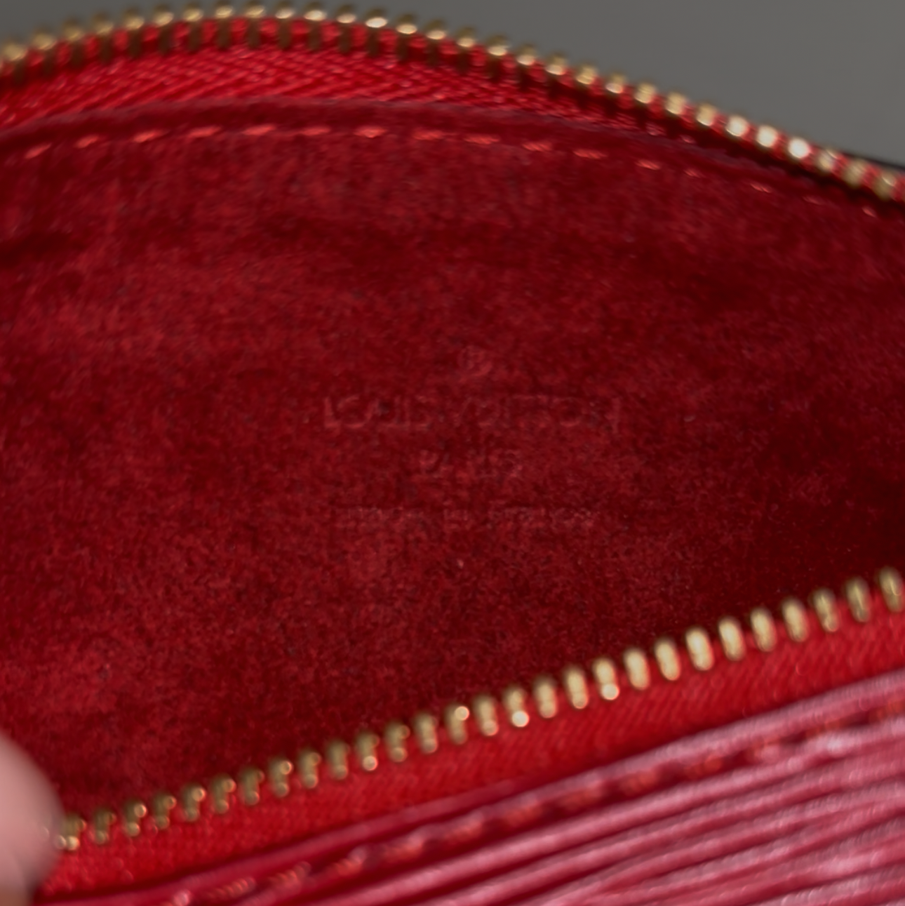 8869 LOUIS VUITTON Red Epi Leather Mini Papillon