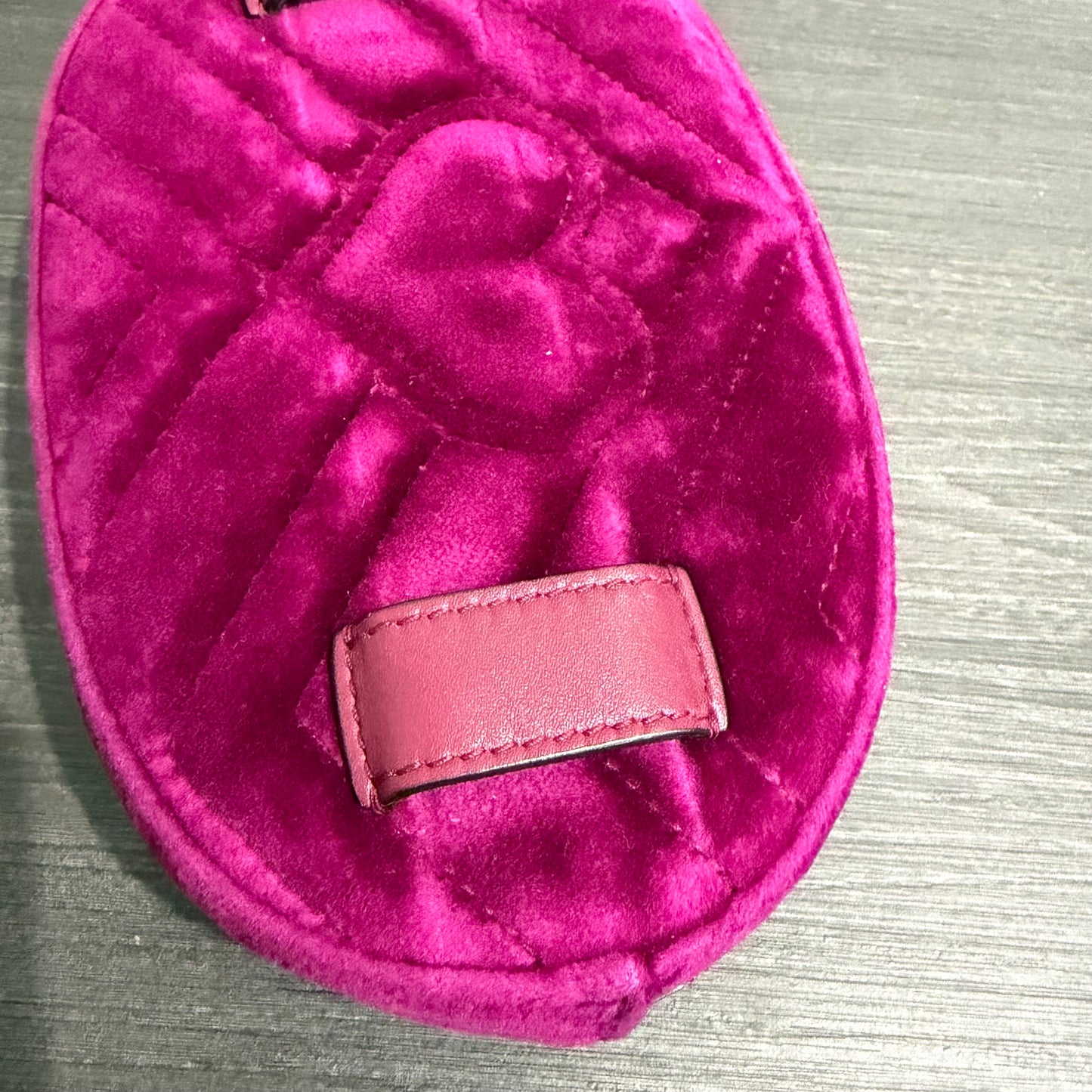 8893 GUCCI Purple GG Marmont Belt Bag Matelasse Velvet MSRP $980