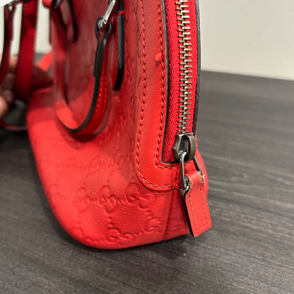 CLEARANCE #835 GUCCI Guccissima Dome Bag (Red)