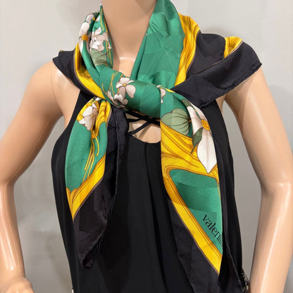 #110 VALENTINO 90cm Silk Scarf