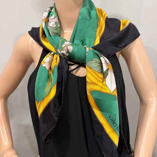 #110 VALENTINO 90cm Silk Scarf