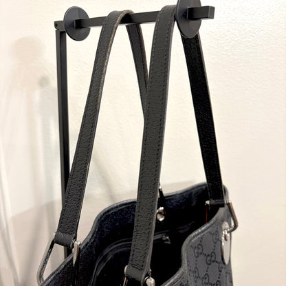 #8256 GUCCI Black GG Canvas Eclipse Tote