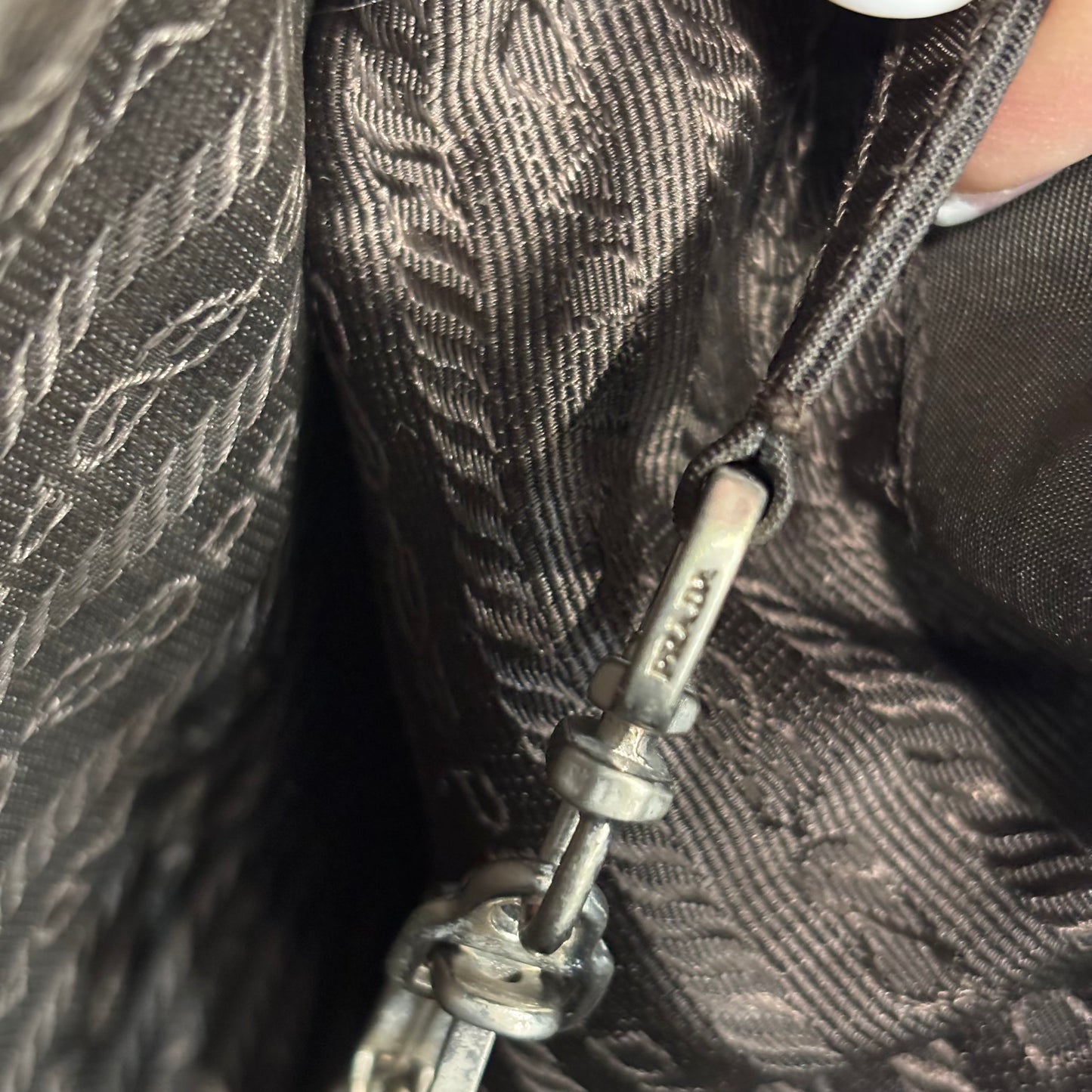 8891 PRADA Green Tessuto Tote