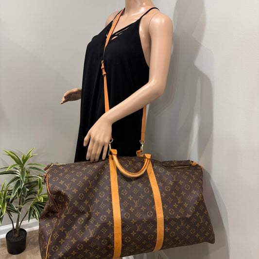 #1114 LOUIS VUITTON Monogram Keepall 60 Bandouliere