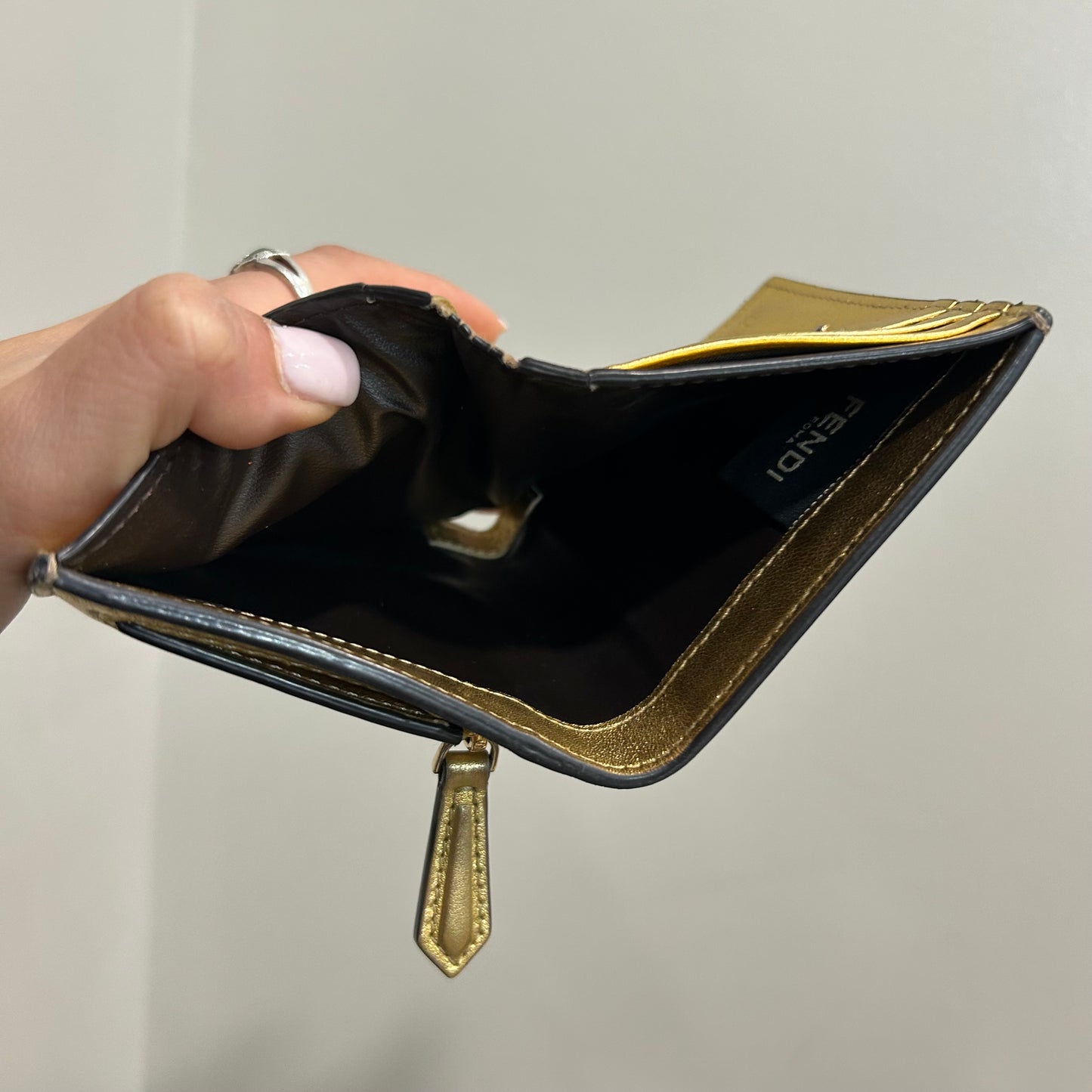 SOLD! Fendi Metallic Wallet