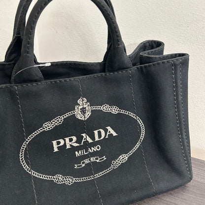 CLEARANCE #840 PRADA Canapa Large Tote (Black)