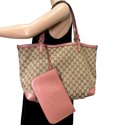 LUX CLUB October Giveaway Prize! GUCCI Craft GG Canvas Tote