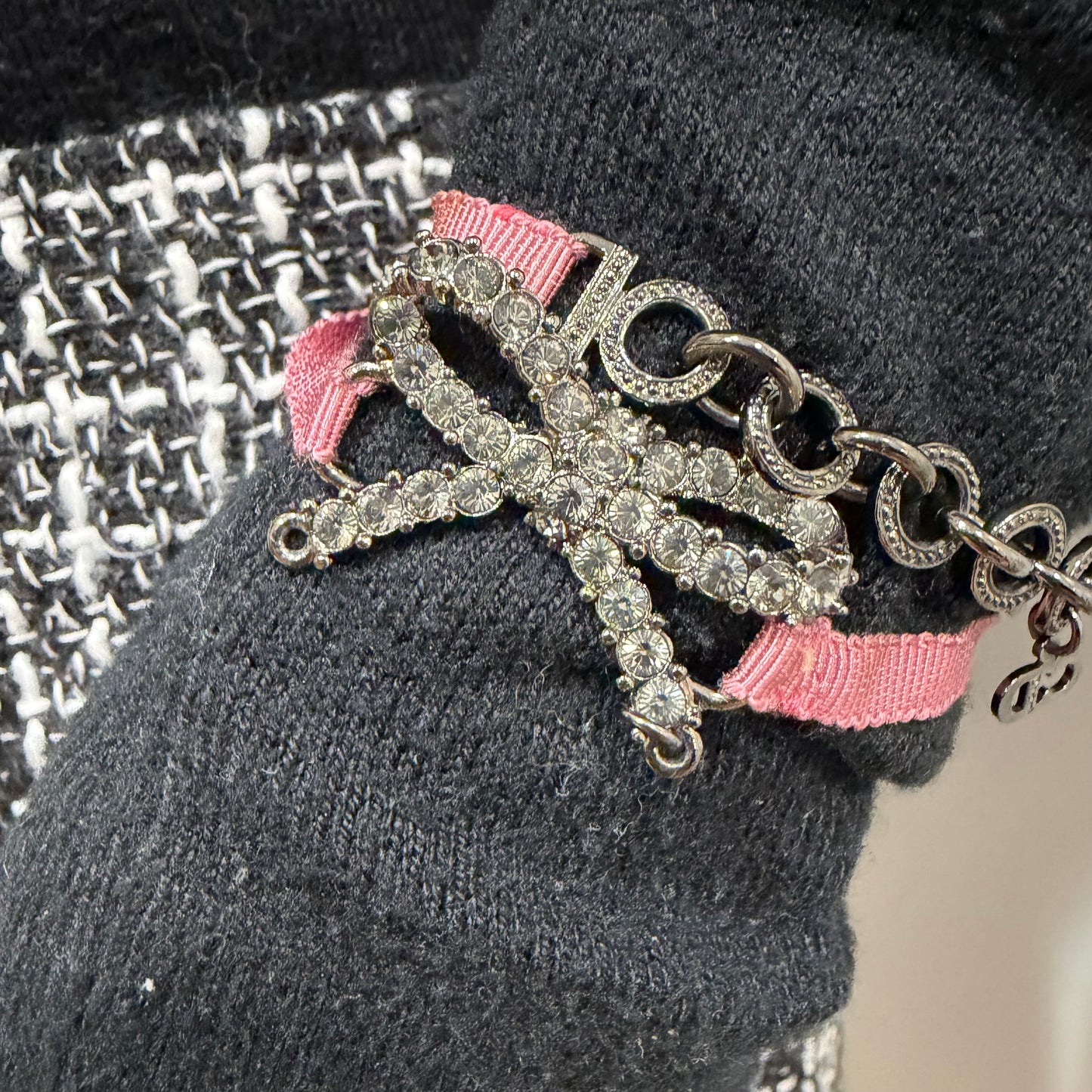 8906 DIOR Set of 2 Choker Necklaces/Double Wrap Bracelets