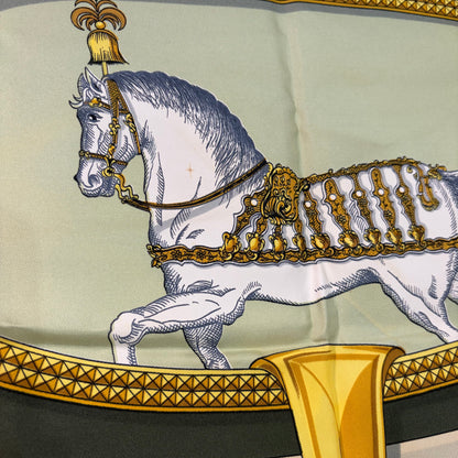 #8232 HERMES 90cm Silk Grand Apparat Scarf