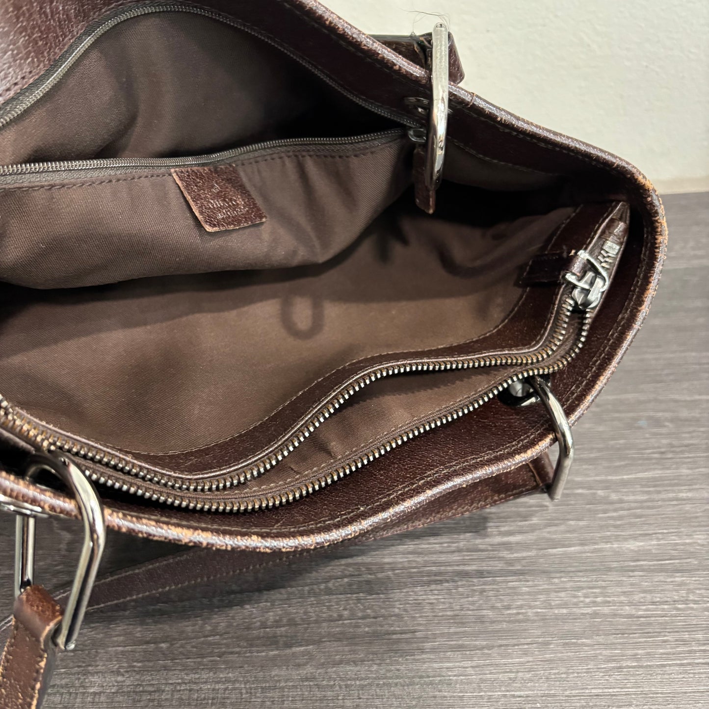 8871 GUCCI Brown Canvas Eclipse Tote