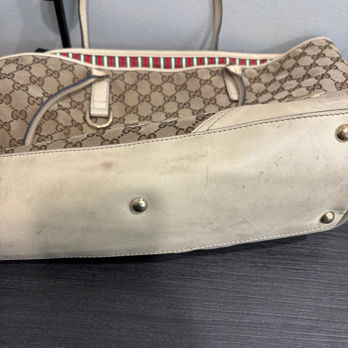 8879 GUCCI Brown Canvas Tote