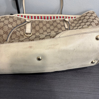 8879 GUCCI Brown Canvas Tote