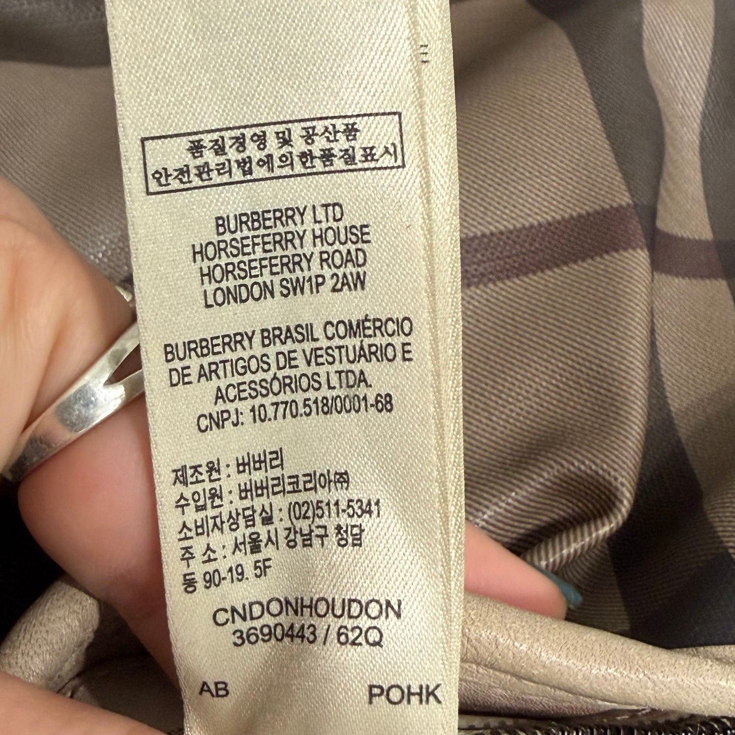 1215-02 BURBERRY Smoked Trench Coated Canvas Hartham Crossbody