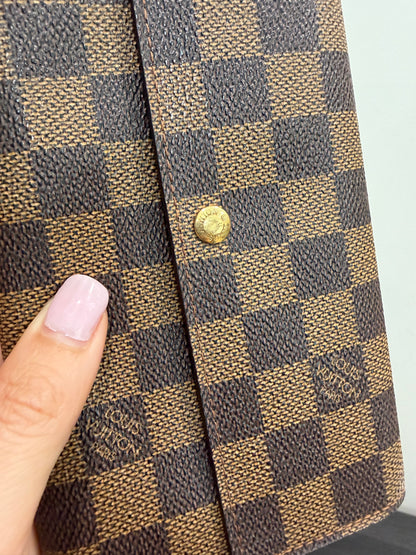 #1101-04 LOUIS VUITTON Damier Ebene Wallet with Removable Strap
