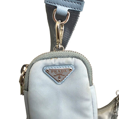 8862 PRADA Blue Nylon Reissue Crossbody MSRP $2,200