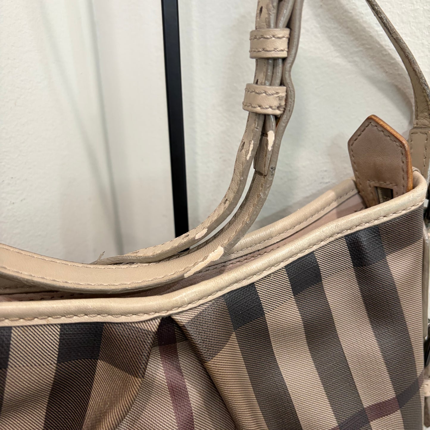 1215-02 BURBERRY Smoked Trench Coated Canvas Hartham Crossbody