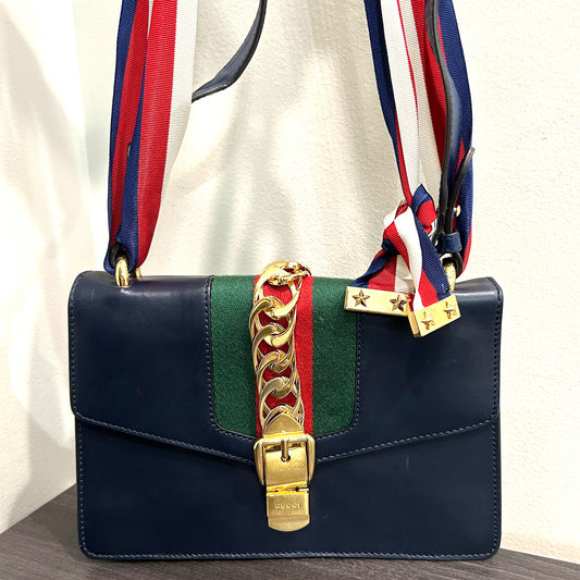 CLEARANCE #841 GUCCI Sylvie (Navy Blue)