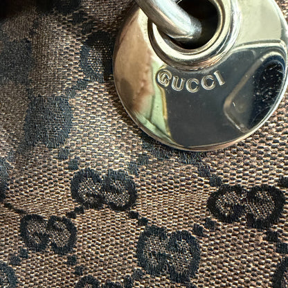 #9113 GUCCI Brown Canvas Eclipse Tote