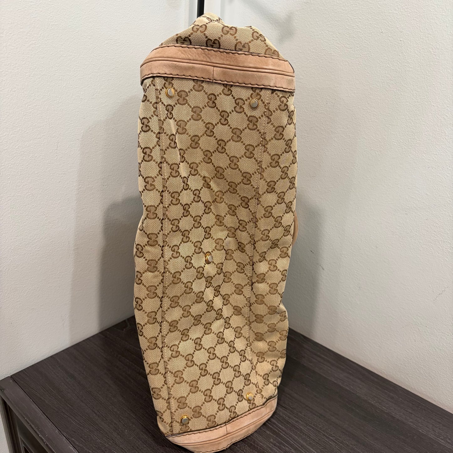 #8230 GUCCI GG Canvas Top Handle Large Bag