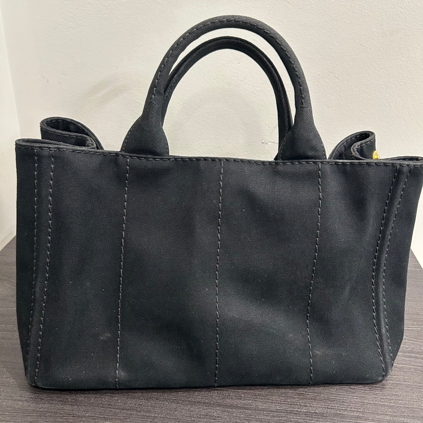 CLEARANCE #840 PRADA Canapa Large Tote (Black)